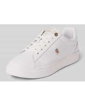 Tommy Hilfiger Lage Sneakers Van Echt Leer - Wit