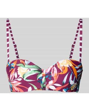 Venice Beach Bikini-Oberteil im Allover-Look Modell 'Cadu' - Pink