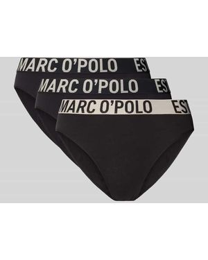 Marc O' Polo Slip aus Baumwoll-Mix im 3er-Pack - Schwarz