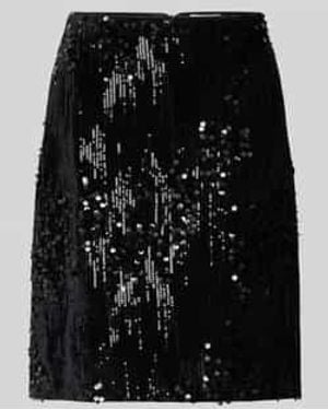 Freequent Minirok Met All-Over Pailletten, Model 'Doffi' - Zwart
