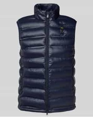 Blauer Usa Bodywarmer Met Opstaande Kraag En Tweewegsritssluiting - Blauw