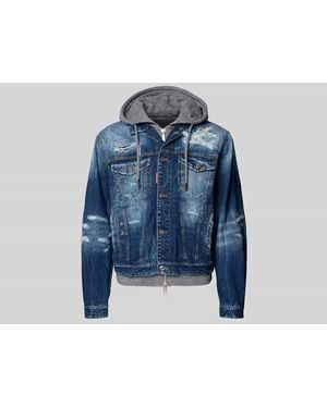 DSquared² Jeansjacke mit Kapuze - Blau