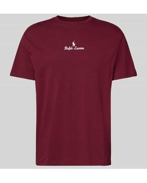Polo Ralph Lauren T-Shirt mit Label-Stitching - Rot