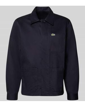 Lacoste Regular Fit Freizeithemd aus reiner Baumwolle - Blau