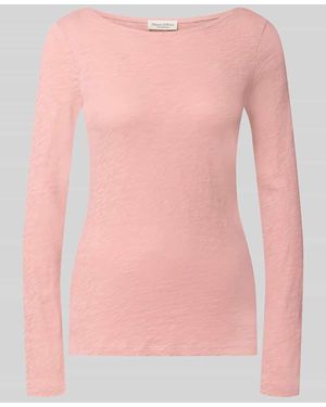 Marc O' Polo Regular Fit Langarmshirt aus reiner Baumwolle - Pink