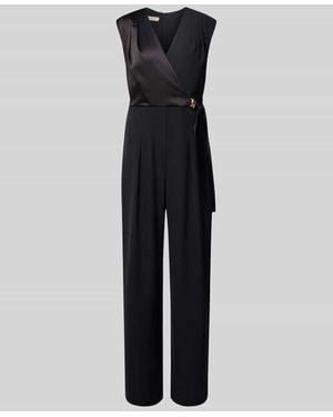 Rinascimento Jumpsuit mit V-Ausschnitt - Blau