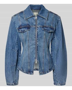 Gestuz Jeansjacke aus Baumwoll-Mix Modell 'Melu' - Blau