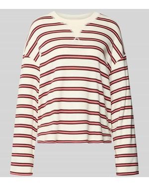 Closed Relaxed Fit Longsleeve aus Baumwoll-Mix mit Streifenmuster - Mehrfarbig