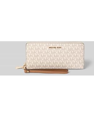 MICHAEL Michael Kors Portemonnaie mit Logo-Applikation Modell 'Jet Set' - Natur