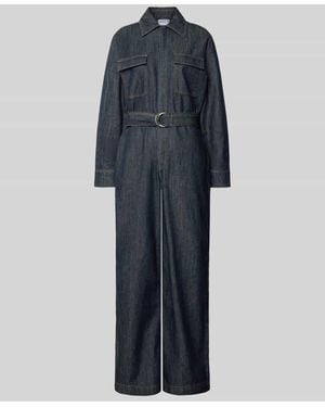 Jake*s Jumpsuit mit kurzem Reißverschluss - Blau