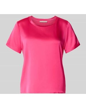 christian berg Blusenshirt aus Satin mit Rundhalsausschnitt - Pink