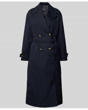 Mango Trenchcoat Mit Bindegürtel Modell 'Angela' - Blau