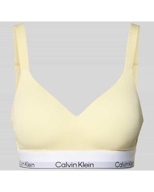 Calvin Klein Bralette aus Baumwoll-Mix - Mettallic