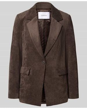 Comma, Regular Fit Blazer in Cord-Optik - Braun
