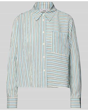 Marc O' Polo Hemdbluse mit Knopfleiste - Blau