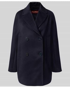 Max Mara Regular Fit Mantel aus reiner Schurwolle Modell 'SHEREE' - Blau