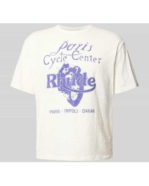 Rhude Regular Fit T-Shirt aus reiner Viskose - Weiß