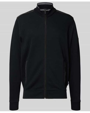 Bugatti Sweatjacke mit Stehkragen - Blau