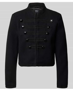 ONLY Blouson mit Uniform Zierknöpfen - Blau