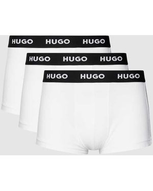 HUGO Trunks Mit Label-Details Im 3Er-Pack - Weiß