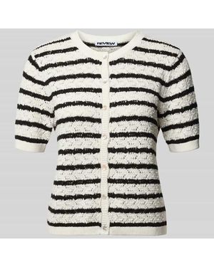 Review Slim Fit Cardigan in Strick-Optik - Mehrfarbig