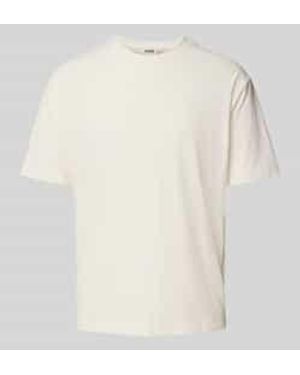 DRYKORN T-shirt Met Geribde Ronde Hals - Naturel
