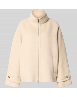 Marella Jacke aus Leinen-Mix mit Alpaka-Anteil Modell 'Prisma' - Natur