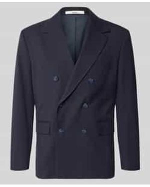 SELECTED Regular Fit Colbert Met Viscose Model 'Liam' - Blauw