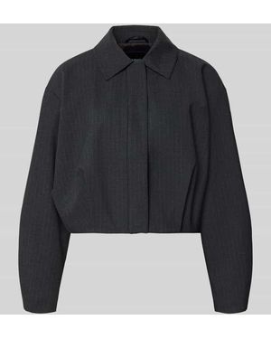Mango Regular Fit Blazer mit Drapierungen Modell 'SOUFFLE' - Blau