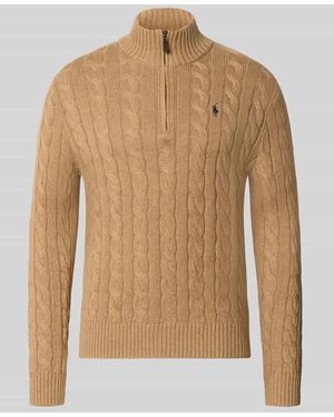 Polo Ralph Lauren Relaxed Fit Troyer aus reiner Baumwolle - Natur