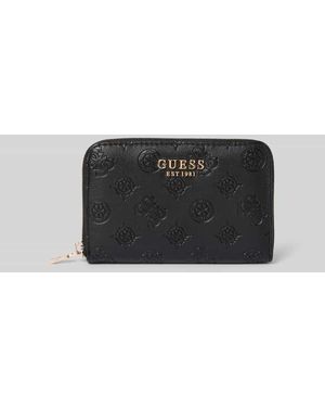 Guess Portemonnaie mit Label-Detail Modell 'PHOEBE' - Schwarz