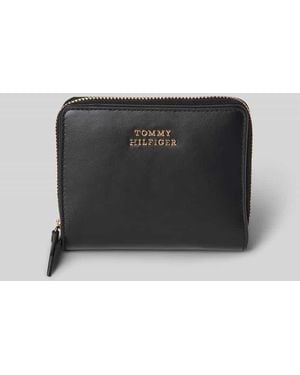Tommy Hilfiger Portemonnaie aus echtem Rindsnappa - Schwarz