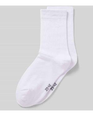 Snocks Socken Mit Label-Stitching Im 2Er-Pack - Weiß