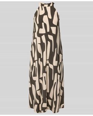 Opus Midikleid im Allover-Look Modell 'Wina dune' - Weiß