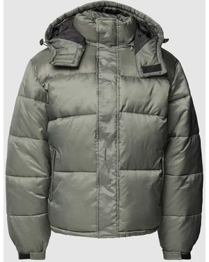 Redefined Rebel Steppjacke in unifarbenem Design Modell 'DAMIEN' - Grau
