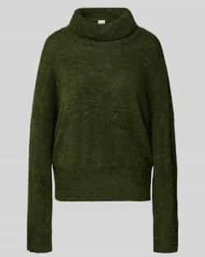 Ichi Regular Fit Gebreide Pullover Met Alpaca, Model 'Ihkamara' - Groen