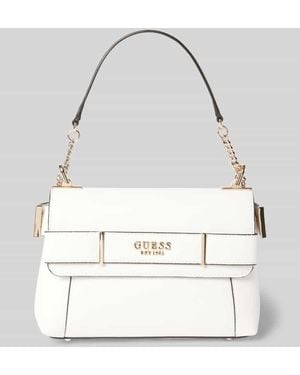 Guess Handtasche mit Label-Applikation - Natur