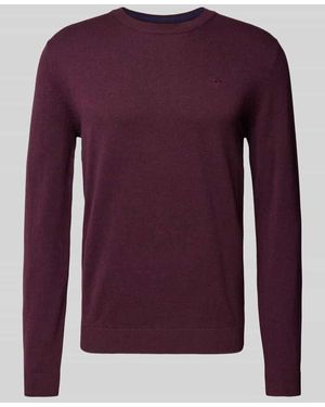 Tom Tailor Strickpullover Mit Label-Stitching Modell 'Basic' - Lila