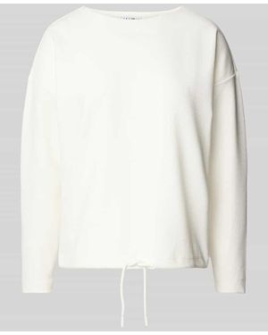 Jake*s Longsleeve Mit Überschnittenen Schultern - Weiß