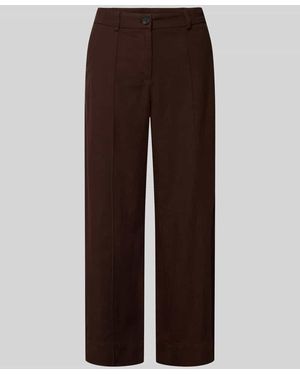 Opus Culotte mit Eingrifftaschen Modell 'Meeri breath' - Braun