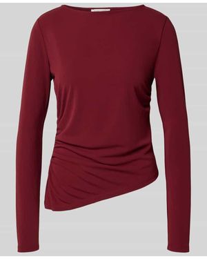 Guido Maria Kretschmer Regular Fit Longsleeve mit Falten-Optik Modell 'Hellen' - Rot