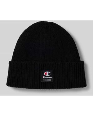 Champion Beanie Mit Label-Patch - Schwarz