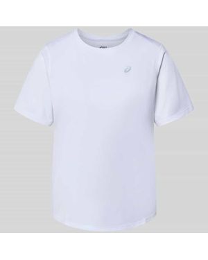 Asics T-Shirt mit Rundhalsausschnitt und Logo-Print - Weiß