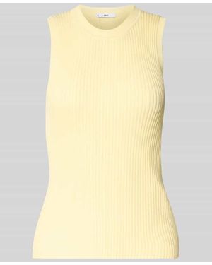 Mango Tanktop mit Leinen-Anteil Modell 'BUGAMBI' - Gelb