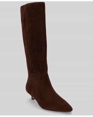 Ralph Lauren Stiefel aus echtem Veloursleder mit Logo-Detail - Braun
