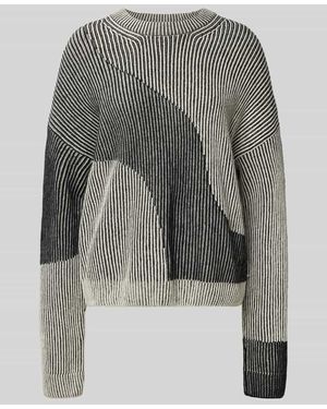 ARMEDANGELS Loose Fit Strickpullover aus Woll-Baumwoll-Mix Modell 'MAYRAA VANISE' - Grau