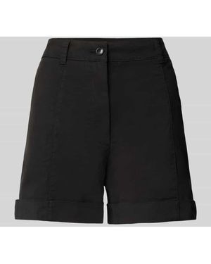 BOSS Relaxed Fit Shorts aus Baumwoll-Mix Modell 'TANESSA-D' - Schwarz