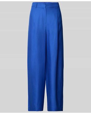 SELECTED Wide Leg Stoffhose aus Lyocell-Leinen-Mix Modell 'LYRA' - Blau
