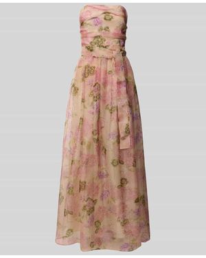Max Mara Maxikleid aus Seide in trägerlosem Design Modell 'LISETTA' - Natur