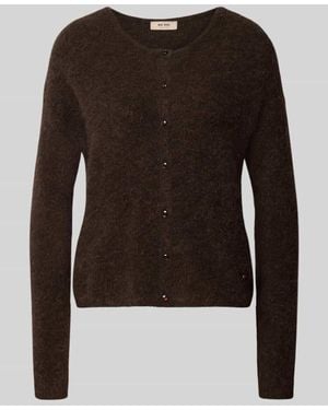 Mos Mosh Strickjacke aus Alpaka mit Knopfdetail - Schwarz